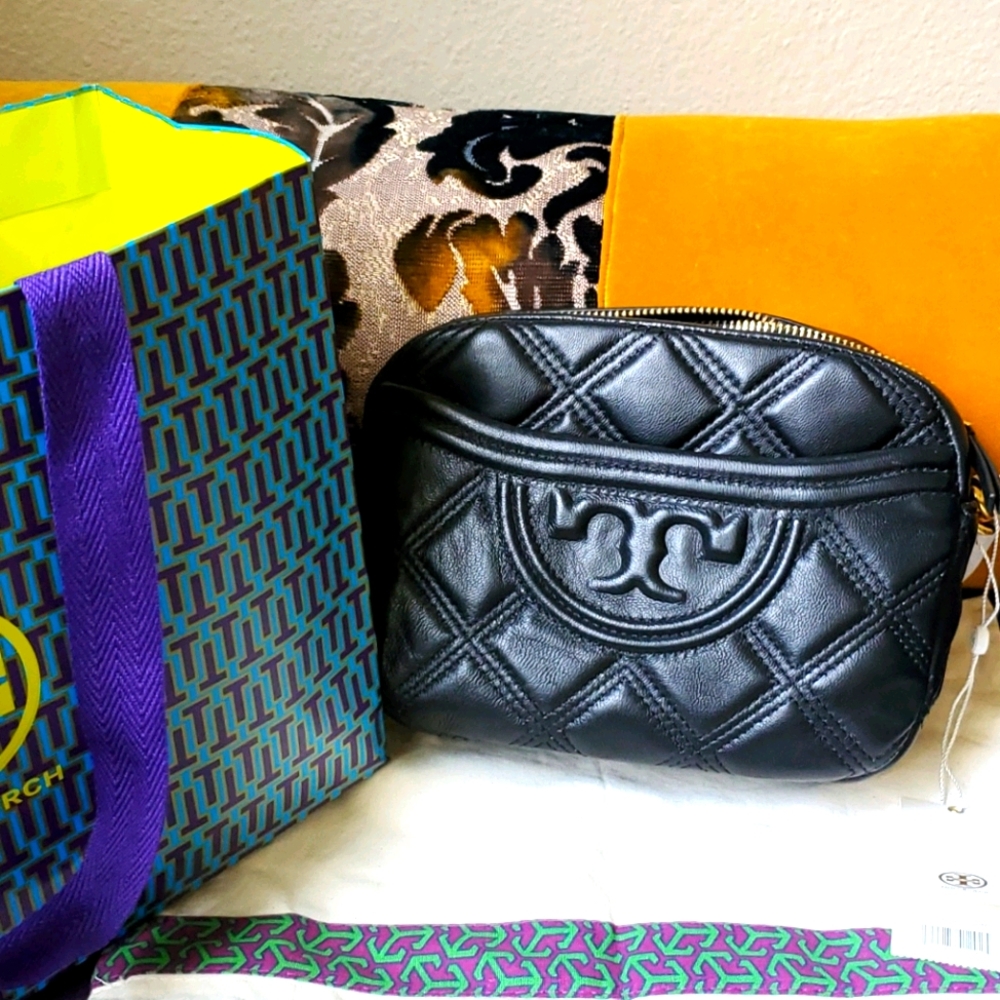 Brand new tory burch soft flemming crossbody bag